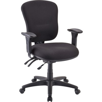 Lorell Mid-back Task Chair 26-3/4''x26''x39-1/4''-42'' Black 66128