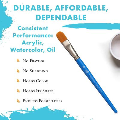 Princeton Select Artiste Filbert Paintbrush, Synthetic, Size 16, Multicolor