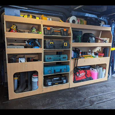 Vauxhall Vivaro van racking traffic shelving LWB vans WRK19.20.22