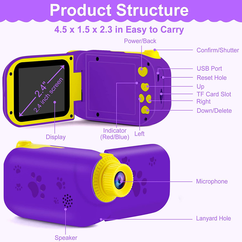 AILEHO Camcorder for Kids for Kids Capture Every Moment - 12MP HD Kids Video