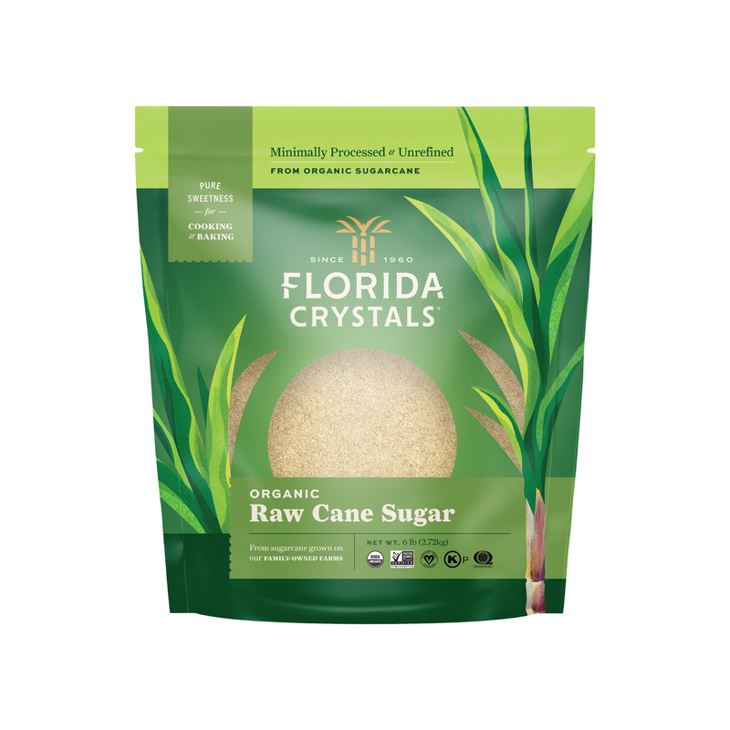 Florida Crystals Organic Raw Cane Sugar, 6 lb Pouch - FREE SHIPPING
