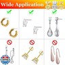 Moconar Earring Lifters Adjustable 18K Gold Plated Hypoallergenic Earring Backs for Droopy Ears, Crown Shape Style (6 Pcs/3 Pairs, White Gold and Silver)