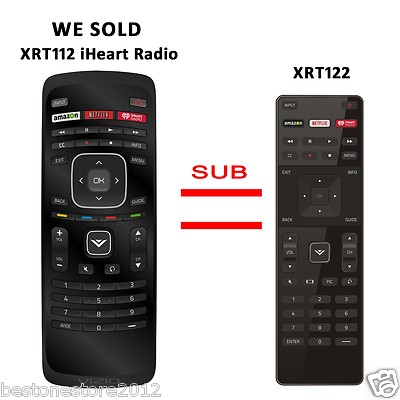 Vizio XRT112 XRT122 iHeart Radio Remote for E40-C2 E40x-C2 E390i-B1E E280i-B1