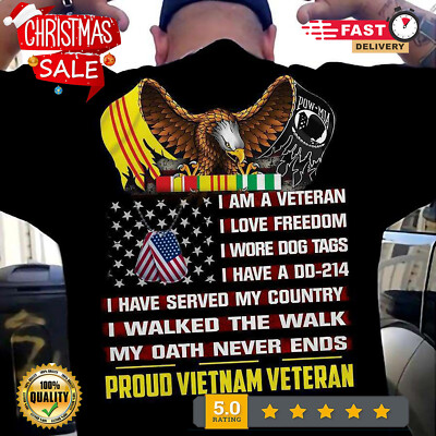 I am a veteran I love freedom I wore dog tags - Proud vietnam veteran, Vietnam w