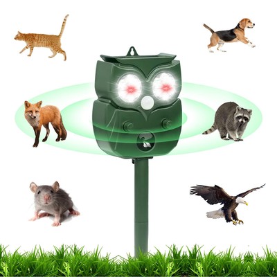 Solar Powered Rodent Ultrasonic Animal Repellent, Waterproof Motion Detection...