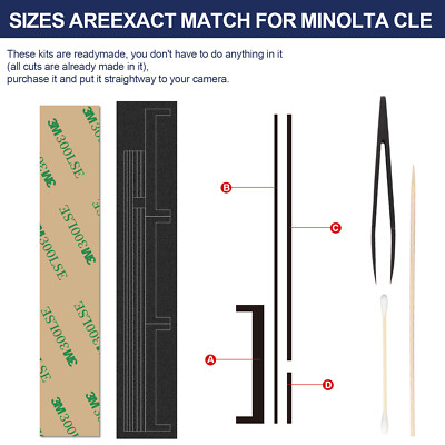 Pre-cut Custom Light Seal Foam Sponge Kits Repair For Minolta CLE Film Camera