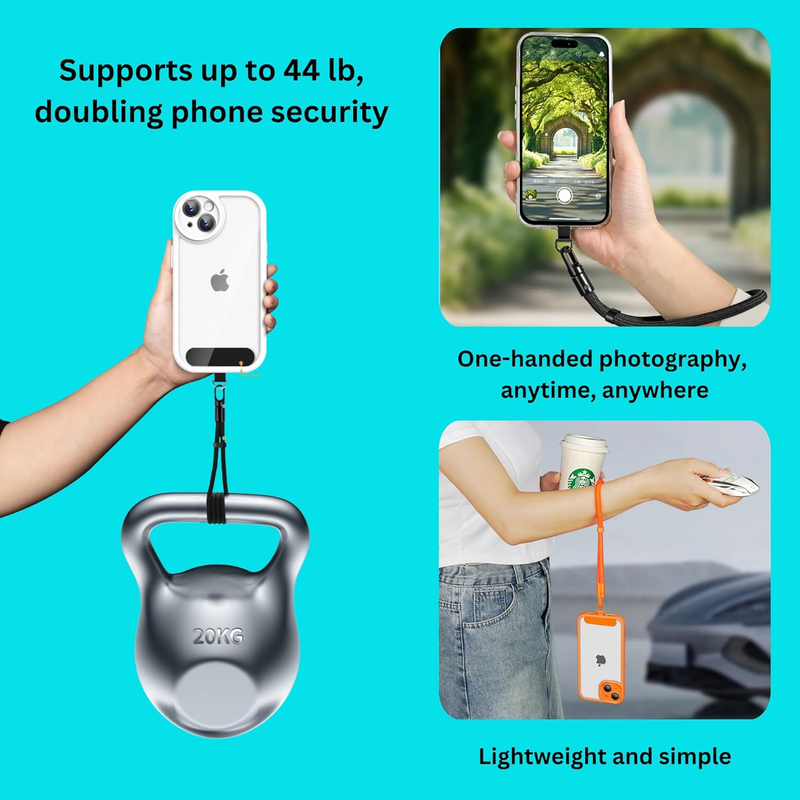 Minimalist Wrist Strap Phone Lanyard with Adjustable Drop-Proof Design, 7mm Rein