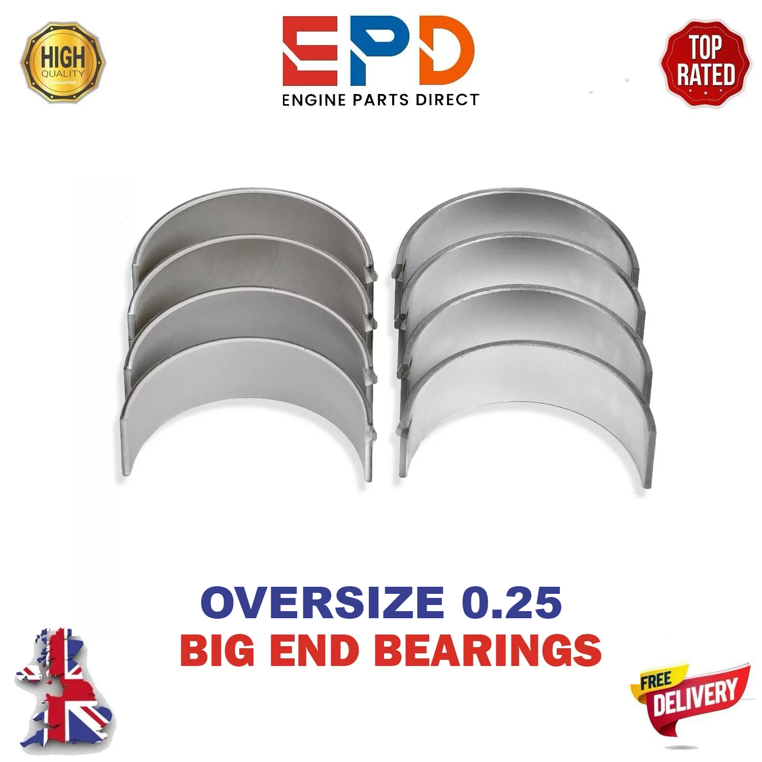 BMW N47D20 1 3 5 SERIES 3 F30 F80 2.0DIESEL N47 BIG END BEARINGS SET 0.25 NEW!!