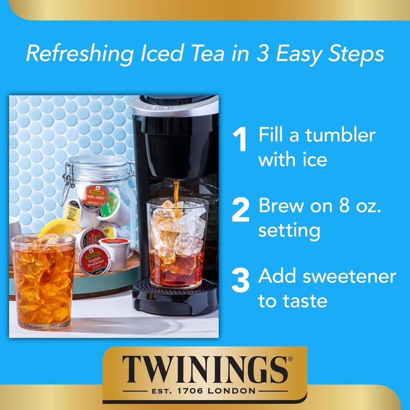 Lemon & Ginger Herbal Tea K-Cup Pods for Keurig, Naturally Caffeine Free Tea, 24