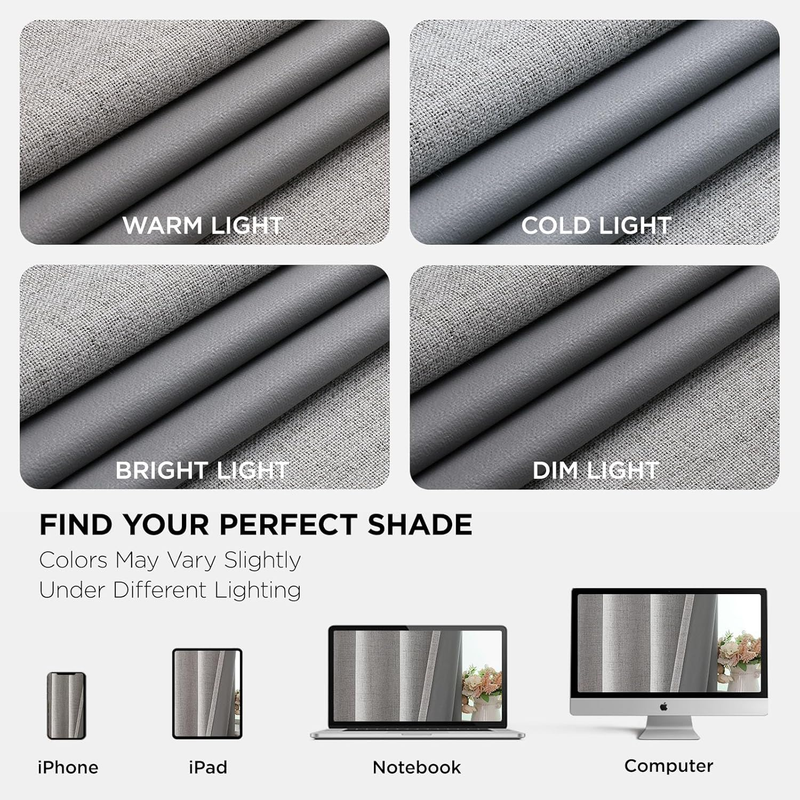 Blackout Curtains 84 Inches Long 2 Panels Burg, Room Darkening Curtains for Bedr