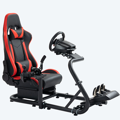 Hottoby G29Racing Sim Cockpit Wheel Stand&Seat Fit Thrustmaster FanatecLogitech