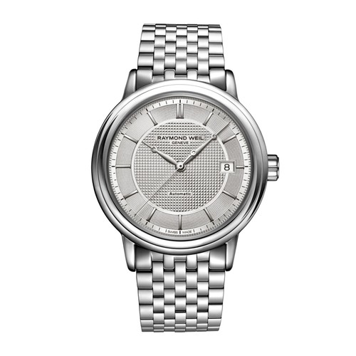 Pre-owned Raymond Weil 2837-st-65001 Men's Stainless Steel Silver Automatic Watch