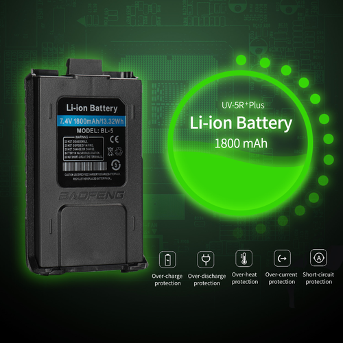 Baofeng UV-5R+ VHF/UHF 2m/70cm Dual Band DTMF Dual-Dand FM Ham Two way Radio US