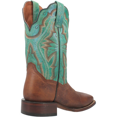 Pre-owned Dan Post Womens Babs Brown Leather Cowboy Boots