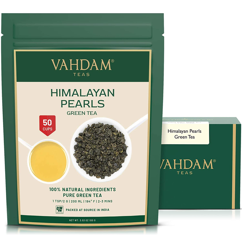 , Himalayan Green Tea Leaves (50+ Cups, 3.53 Oz) Non GMO, Gluten Free | High Ele