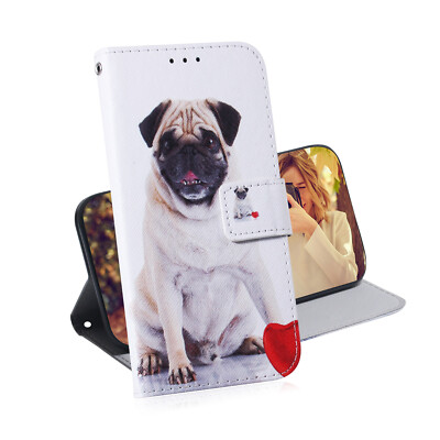 Cool Dog Card Wallet Case Magnetic Flip Bag Holder Cover Back For Various Phone