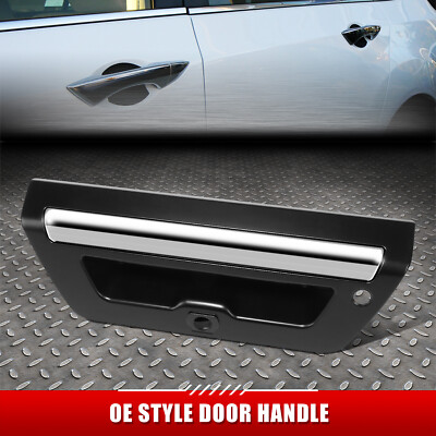 ДЛЯ 15-20 FORD F150 ЧЕРНАЯ/ХРОМИРОВАННАЯ РУЧКА ЗАДНЕЙ ДВЕРИ БАГАЖНИКА с ОТВЕРСТИЕМ ДЛЯ КАМЕРЫ