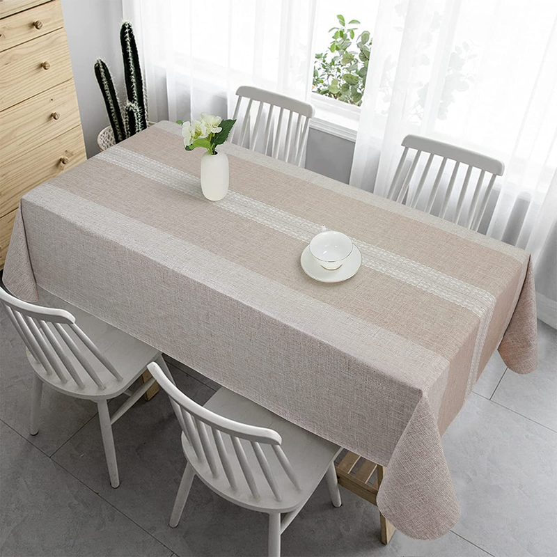 100% Waterproof Rectangle PVC Tablecloth, Vinyl Table Cloth Cover Oil P