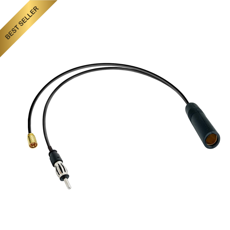 Splitter Cable SMB Female DIN Male Plug to DIN Female Socket Cable RG174 40 CM/1