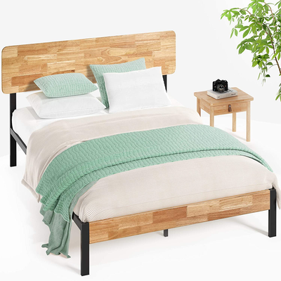 Wood slat platform bed frame outlet