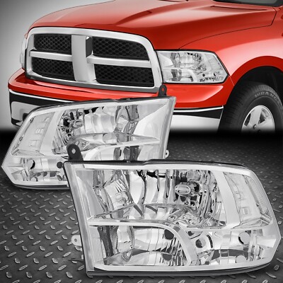 Для 09-12 Dodge Ram 1500-3500 OE Стиль Хромированный корпус Прозрачная угловая фара