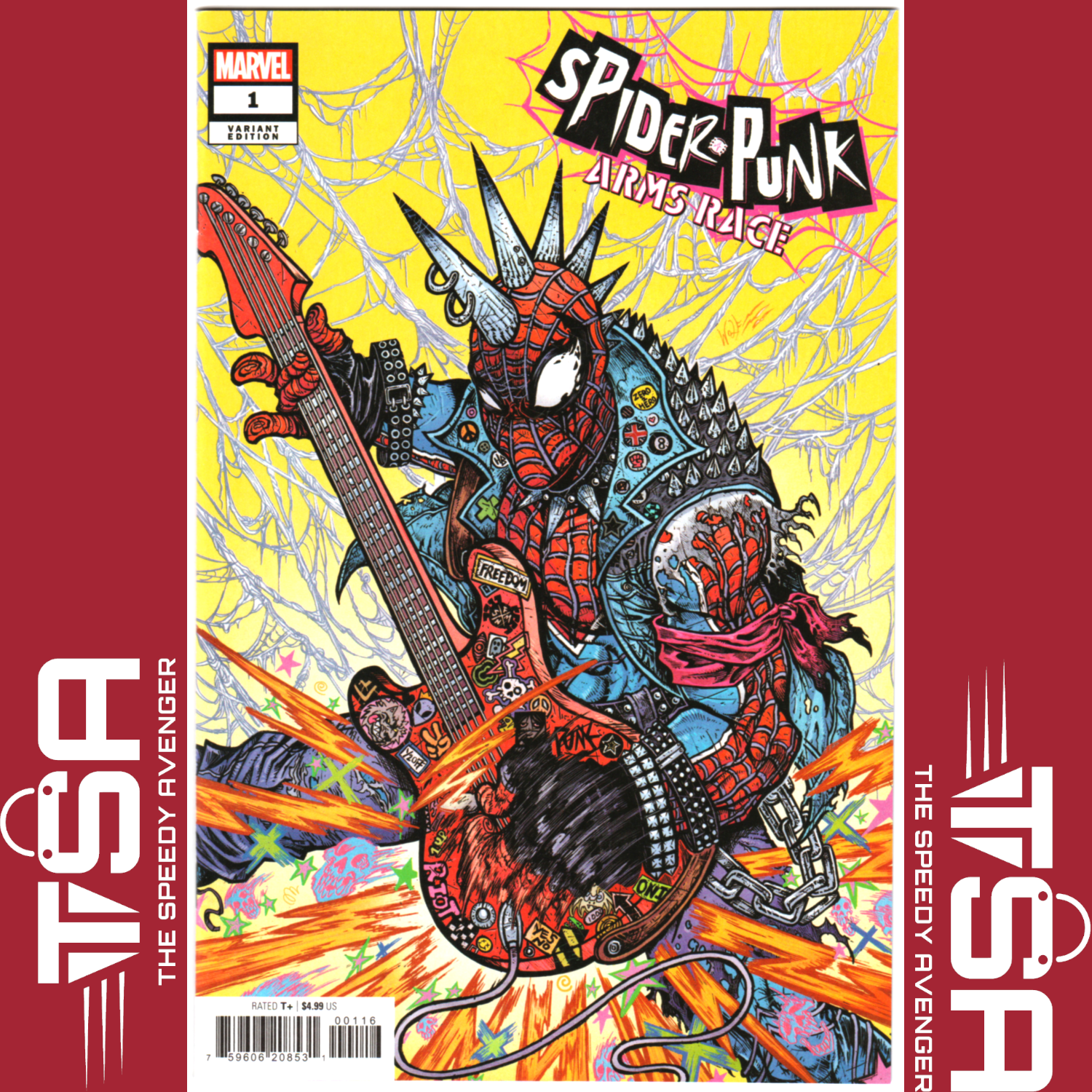 SPIDER-PUNK ARMS RACE #1 2024 Maria Wolf 1:25 Incentive Ratio Variant HOBIE!