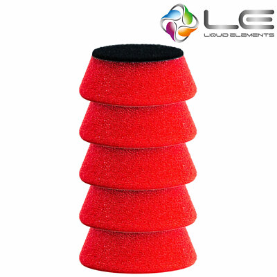 5x Liquid Elements Boy V2 Advanced 40mm Polierpad rot Heavy Cut