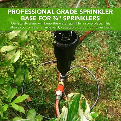 Yard Butler 3/4' Sprinkler Stand, Adjustable Metal Ring Base Sprinklers - 2 Pack