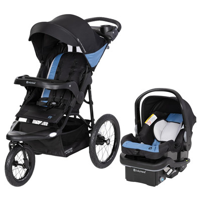 Expedition  Zero Flat Jogger Travel System with LED Lights, Dash Blue