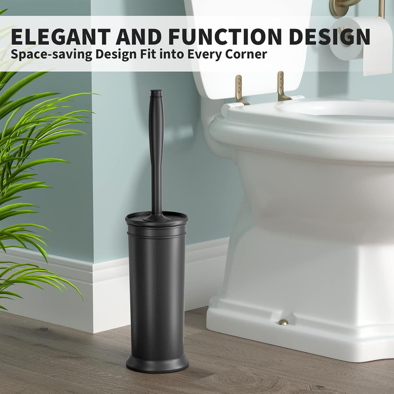 Toilet Brush, Toilet Bowl Brush with Extra Long Handle Durable Bristles Toilet S