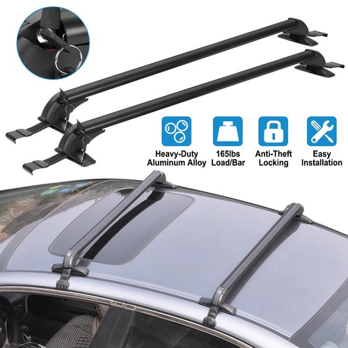 2PCS Universal 43" Car Top Roof Cross Bar Bike Kayak Luggage Cargo Carrier Rack