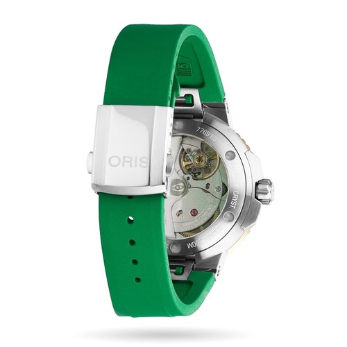 Pre-owned Oris 01 400 7769 6357-07 4 22 77fc Men's Aquis Date Green Dial Automatic Watch
