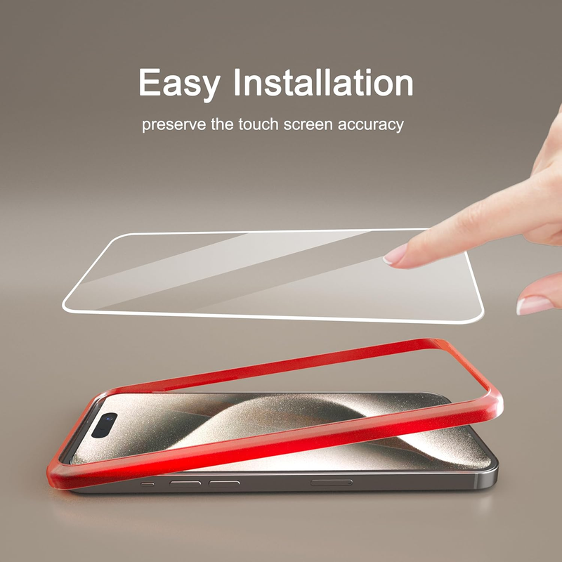 3 Pack Screen Protector for iPhone 15 [6.1 inch] + 3 Pack Camera Lens Protector,