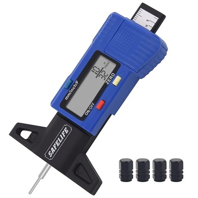 Digital Tire Tread Depth Gauge 3 ModesFractional Inch Decimal Inch and Milli