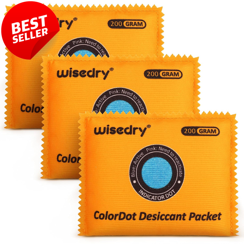 3 Pack 200g Rechargeable Silica Gel Desiccant Moisture Absorber Bags - US