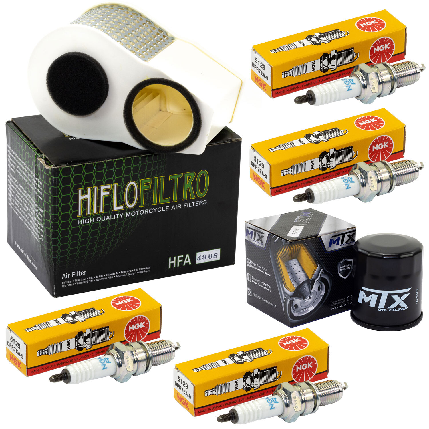 Wartungspaket Für Yamaha XSR 700 - Öl 3L + Luftfilter + Ölfilter + Zündkerzen