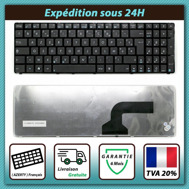 Clavier FranÃ§Ais Original Pour Asus G53j G53jw G53s G53sw G53sx SÃ©Rie Neuf