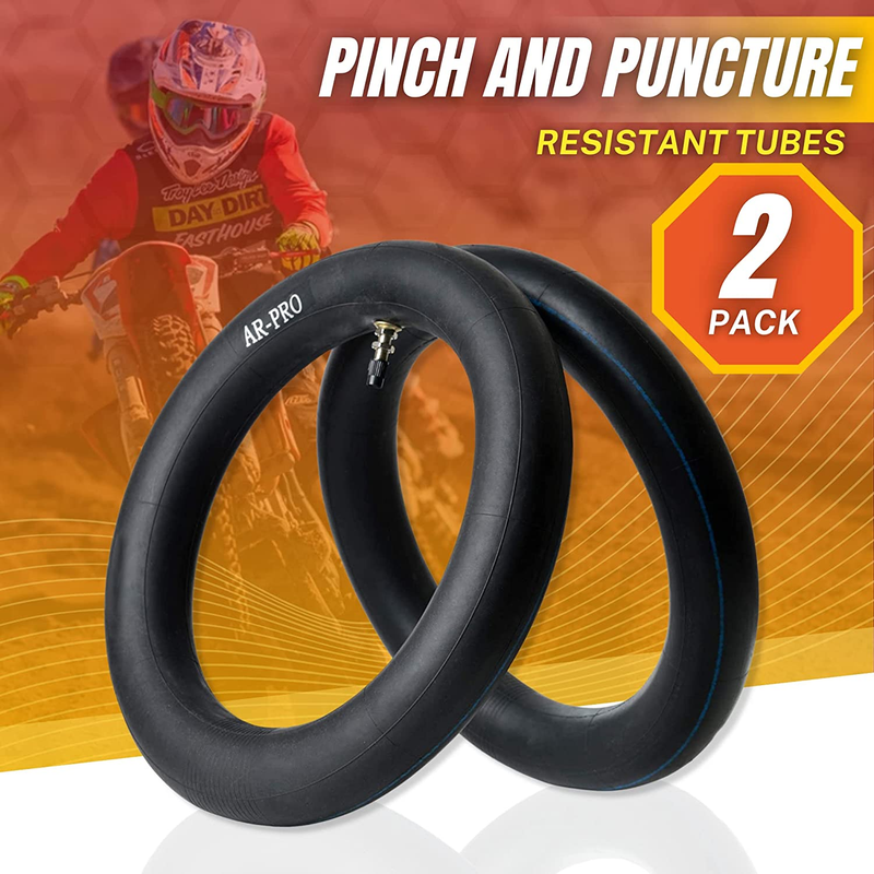 (2-Pack) 110/100-18 (4.50 X 18) Motorcycle Inner Tubes - 18 Inch Dirt Bike Natur
