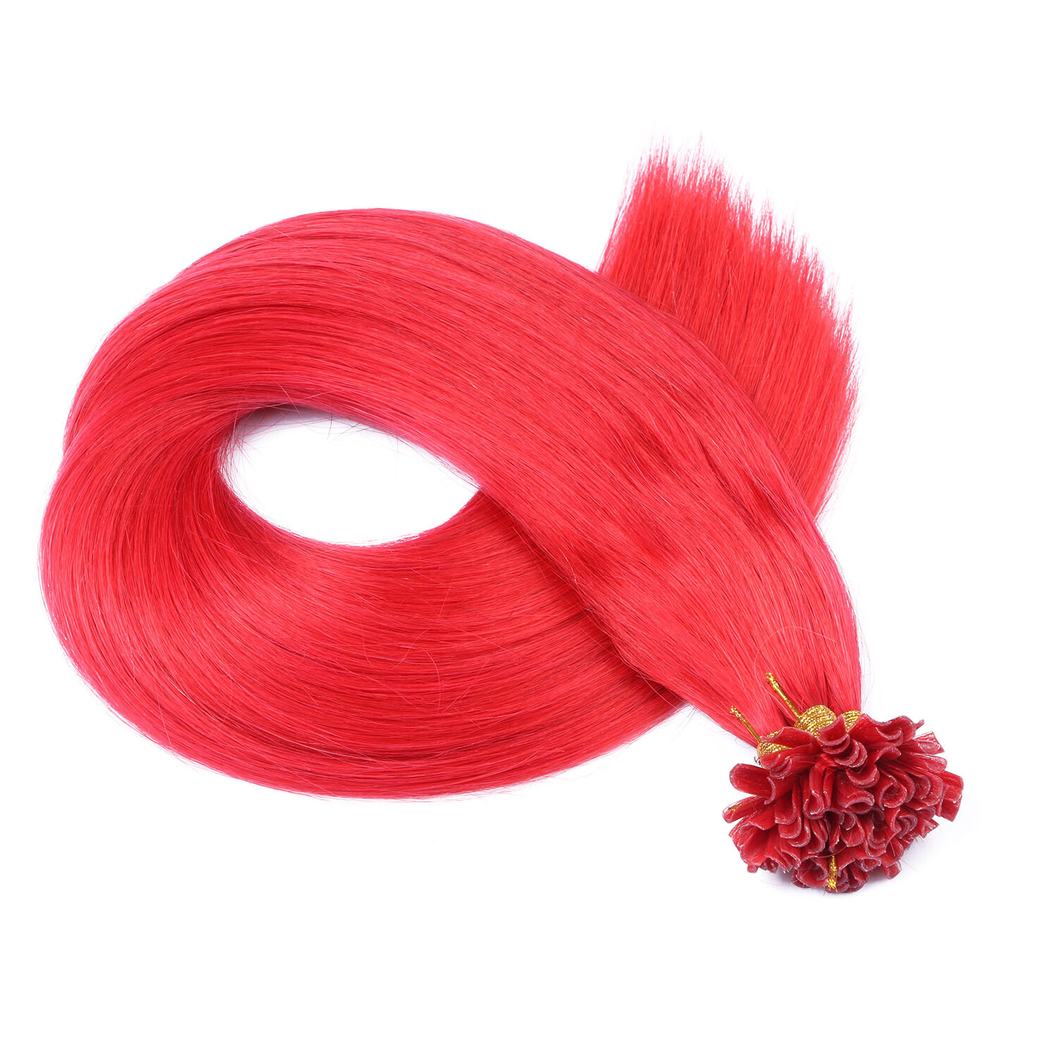 Red Keratin Bonding Extensions 100 Remy Hair Haar Echthaar