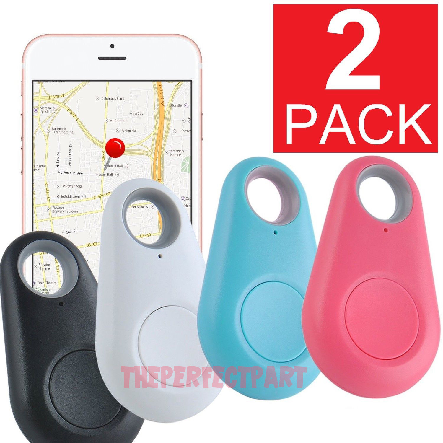 2-PACK Bluetooth Wireless Anti Lost Tracker Alarm ...