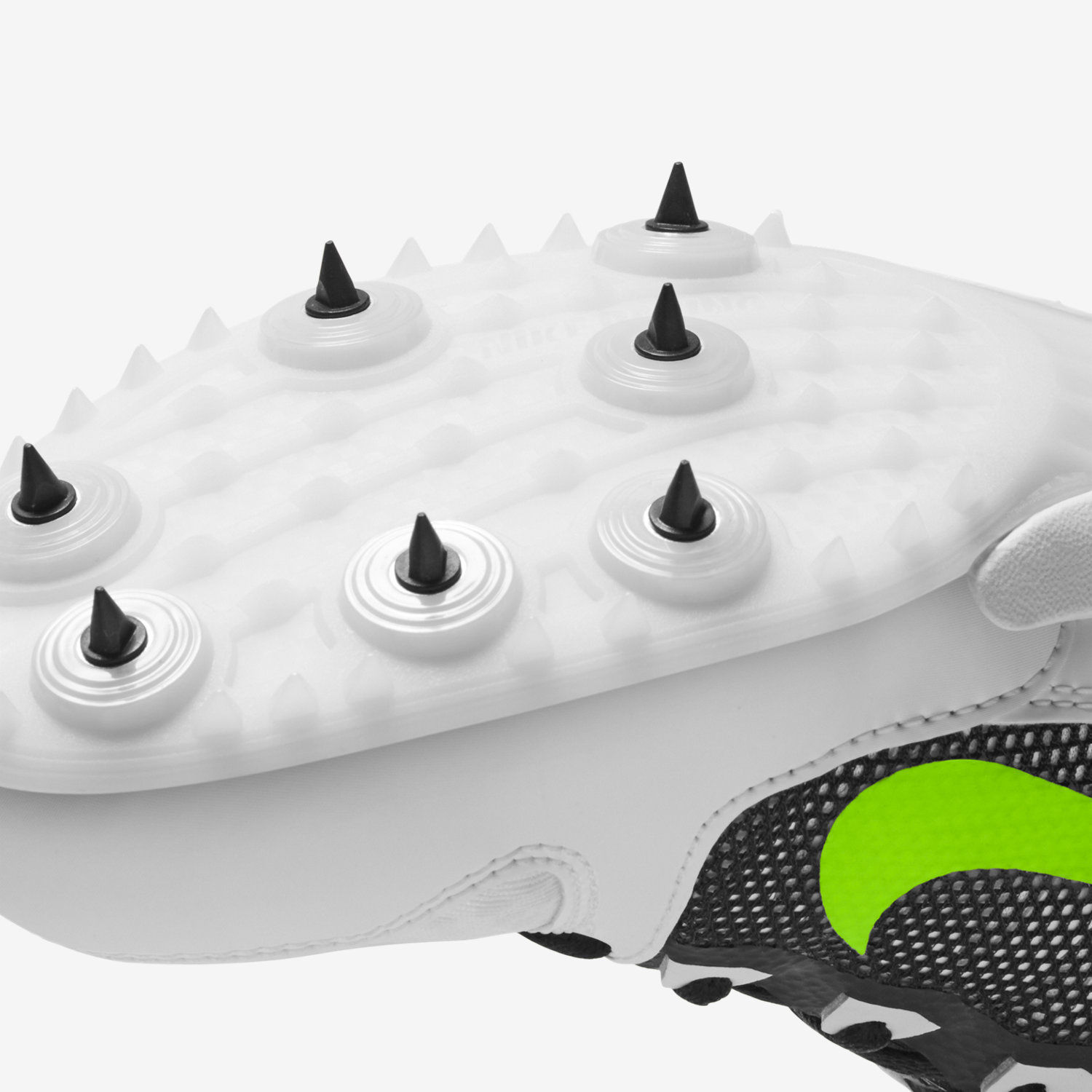 NEW Nike Zoom Rival MD 7 Track Spikes Shoes 616312-103 Black/White/Green Mens 14