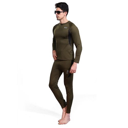 Men Full Set Thermal Long Johns Pants and Shirts Set Long Sleeve Warm Underwear