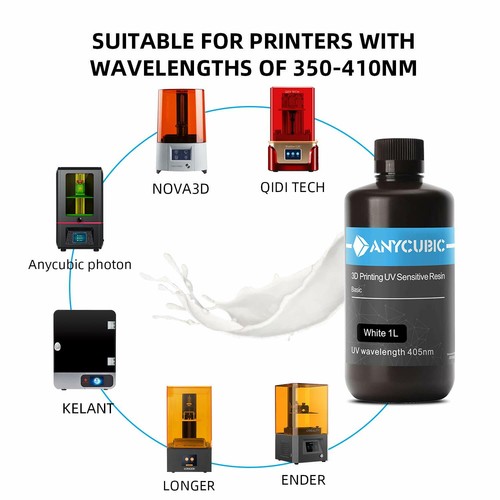 ANYCUBIC 1KG UV Resin 405nm UV Sensitive for LCD 3D Printer M3 max Photon US 