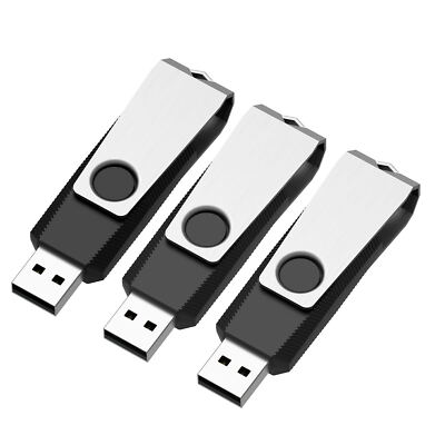3PCS 64GB USB 2.0 Flash Drives Thumb Swivel Drives Memory Sticks U Disk Storage