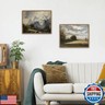 SHENIFY Vintage Landscape Framed Canvas Wall Art Grassland Classic Wall Prints Farmhouse Bathroom Office Decor - 11x14in Natural Framed