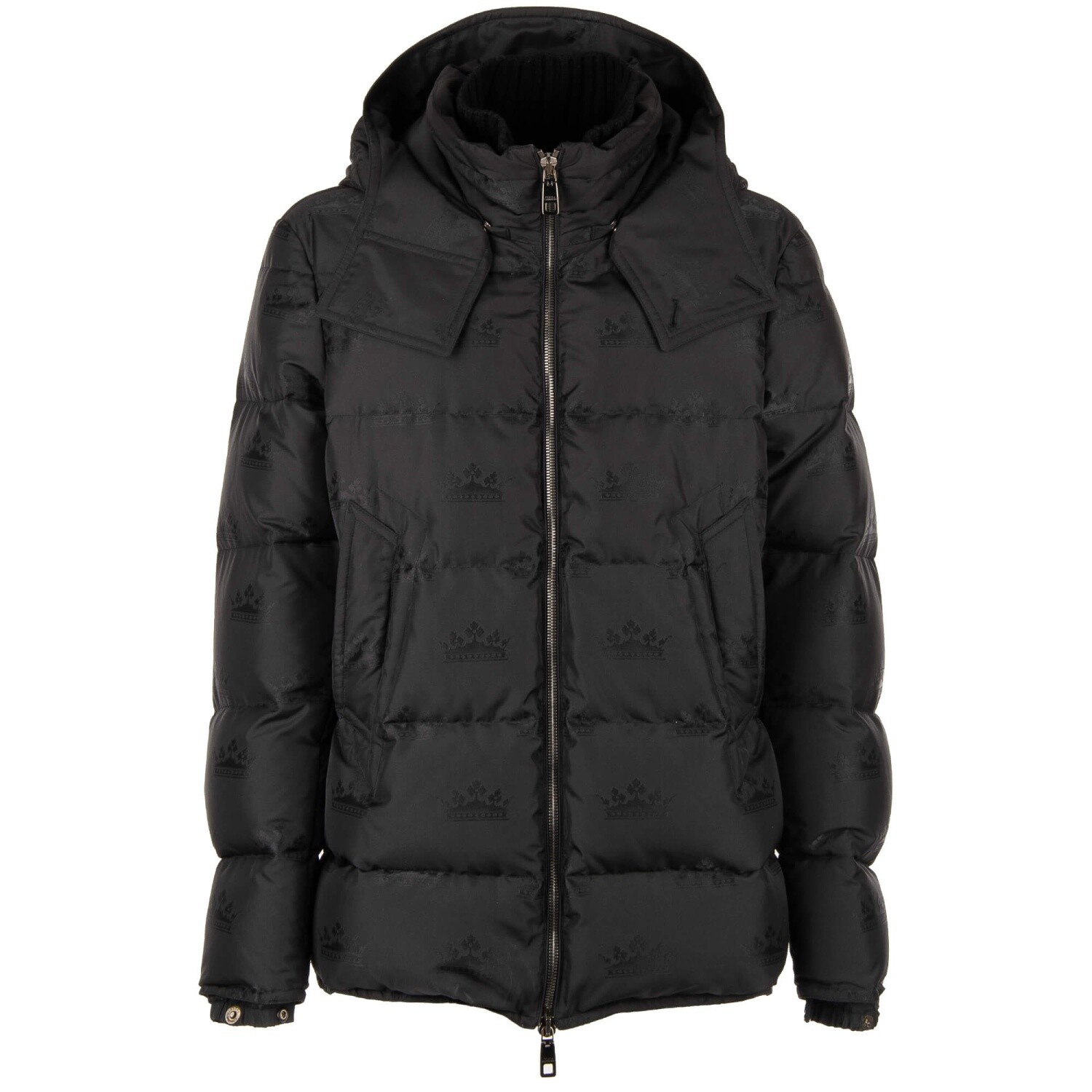 

Dolce - Gabbana Пуховик Crowns Texture Hood Черный 50 40 ML 11192