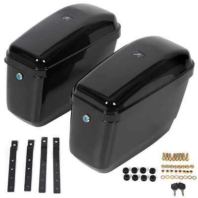 Motorcycle Hard Saddle bags Saddlebags For Harley Softail Honda VTX Cruiser