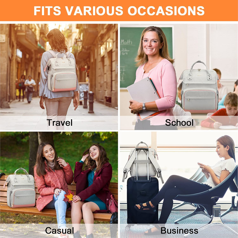 LOVEVOOK Laptop Backpack for Women Work Backpack Purse 15.6 Inch Travel Bookbag