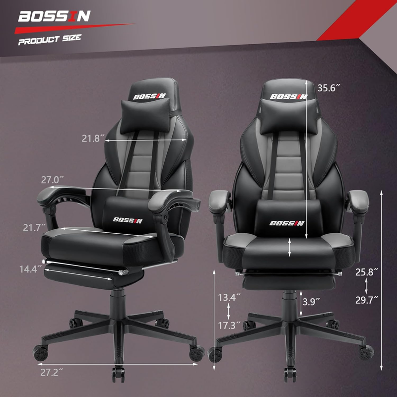  400lbs High back Heavy duty Office gaming Chair Computer with Massage reclining