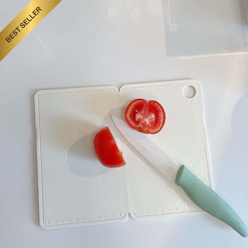 Portable Plastic Chopping Board with Hanging Hole Foldable Cutting Board for Eve